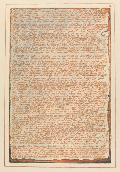 Jerusalem, Plate 10, Into the Furnaces... by William Blake